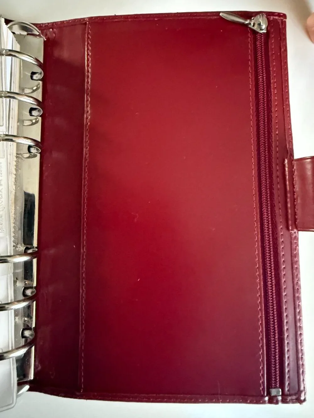 Filofax Personal Organizer Planner Diary Book Burgundy Italian Calf Leather